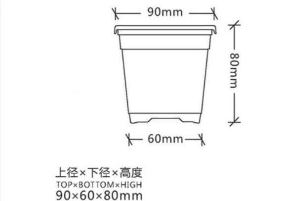 Round Plastic Flower Pot for Greenhouse（discriptive graph）